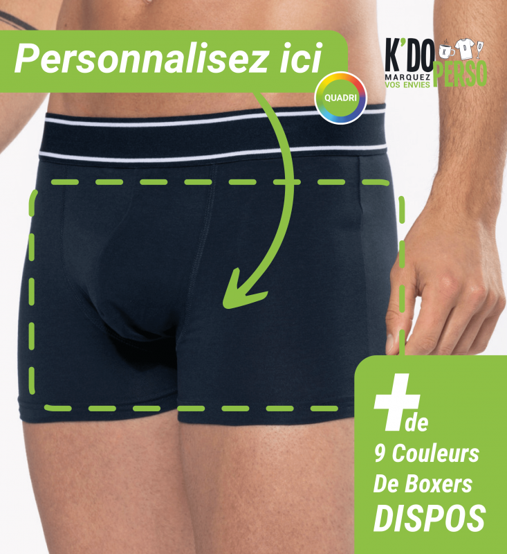 Boxer caleçon personnalisé pour homme-Expédition 24H