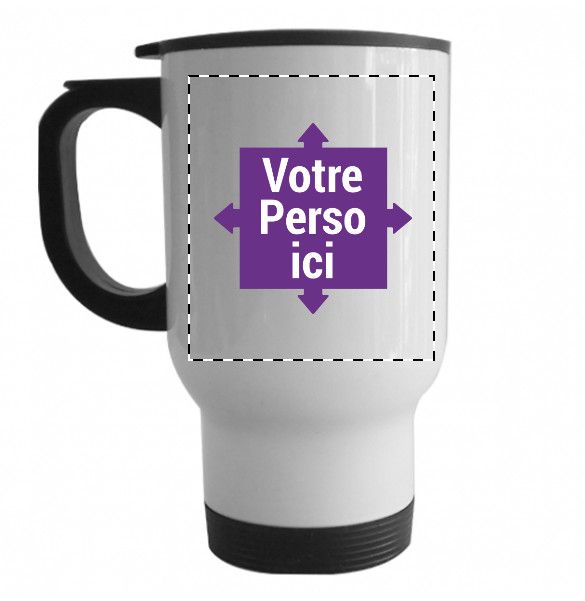 Mug isotherme configurable personnalisé. Mug personnalisable.