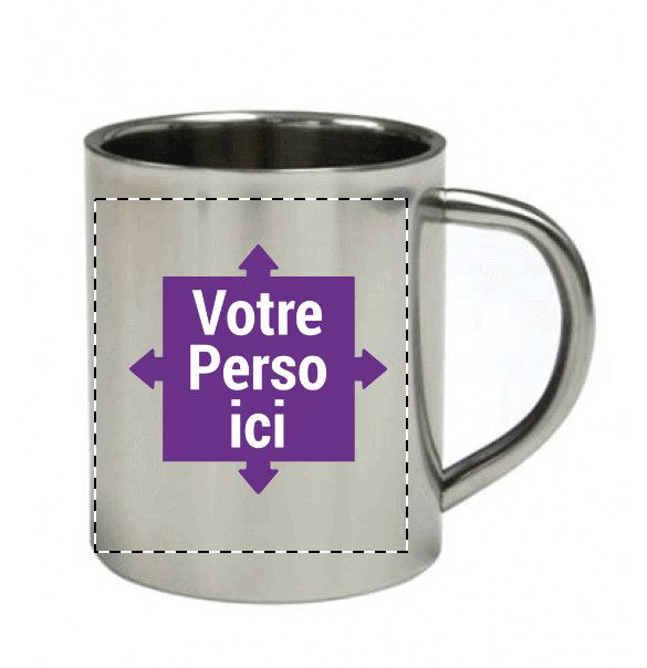 Mug métallique personnalisable pour voiture, Objet publicitaire