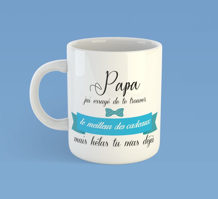 Cadeau pour papa  Idée cadeau mug prénom meilleur papa