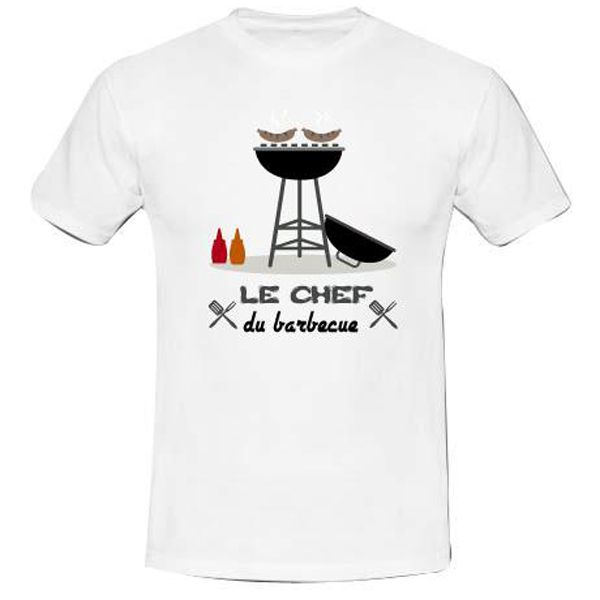 T-shirt humoristique chef du barbecue Exp: 24H