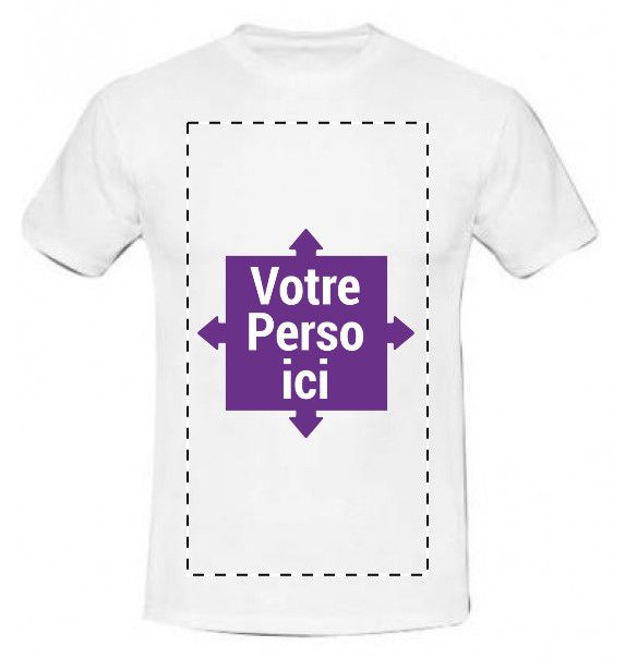 T-SHIRT Bio personnalisé, Personnalisation en ligne, Blanc