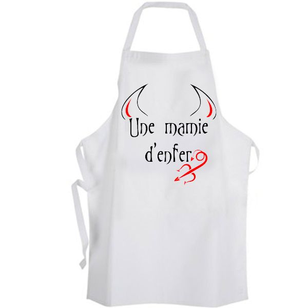 Tablier cuisine personnalisé Mamie / Nounou - Lachouettemauve