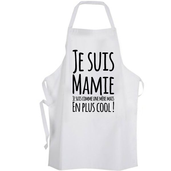 Tablier de cuisine pour femme, mamie gâteaux, fabriqué en France