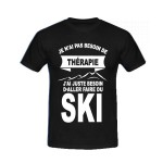 T-shirt humoristique besoin de skier