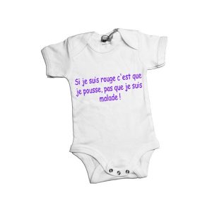 Body en coton bio humoristique personnalisable