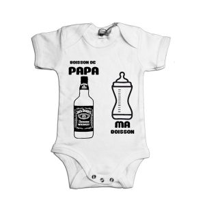 Body humoristique biberon & wisky