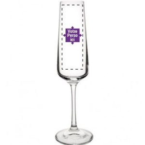 Flûte à champagne gravée