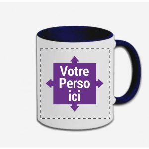Mug, tasse bicolore personnalisé photo