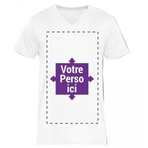 T-shirt col v personnalisé pour homme