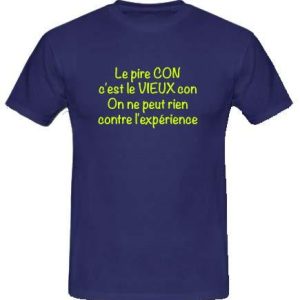 T-shirt le pire con c'est le vieux con