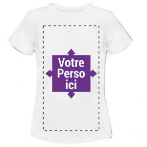 T-shirt personnalisé femme manche courte col rond