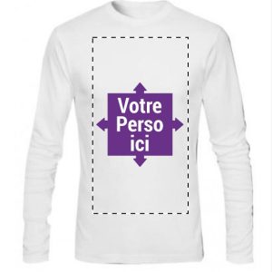 T-shirt personnalisé pour homme manche longue