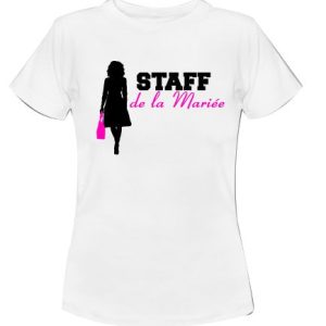 T-shirt staff de la mariée